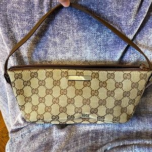 Gucci miniature handbag in brown signature print